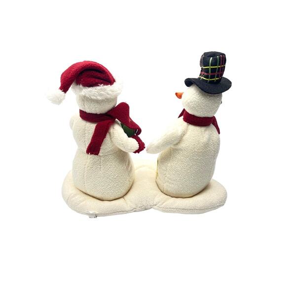 Hallmark Snowman Jingle Pals Mr/Mrs Snowman Animated Singing Plush 2003 - Picture 3 of 7